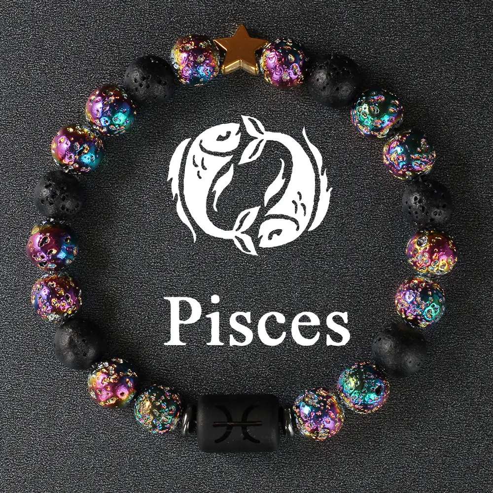 Couple Beaded Twelve Zodiac Sign Bracelet