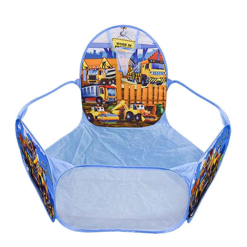 Excavator Pattern Shooting Ball Pool Foldable Ocean Indoor Tent Toy