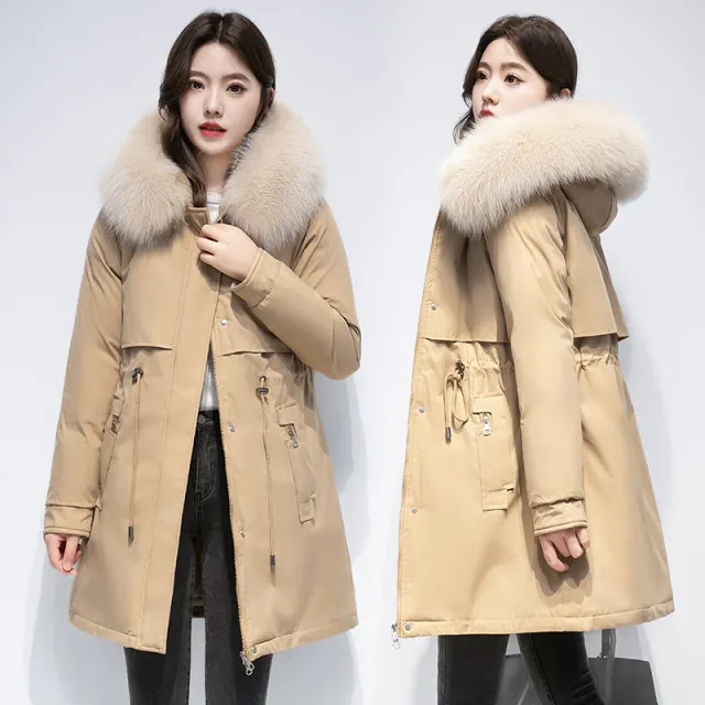 Women's Coat Winter Cotton padded Jacket Khaki - Shop at LoveMi