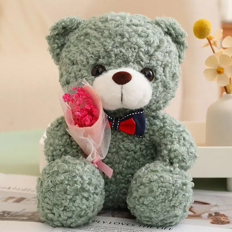 Rose Bear Doll Girls Valentine's Day Gift Clip Doll Wholesale