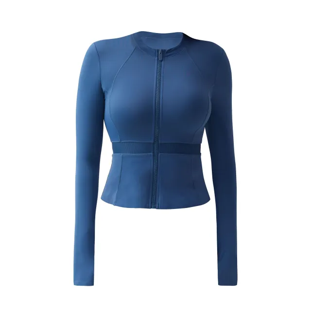 Women's Sports Top Yoga Clothes Coat Blue - Shop at LoveMi