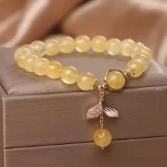 Light Luxury Fishtail Bracelet For Girls Ins Special-interest Design Citrine - Gold - View 1