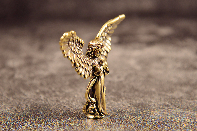 Title 11, Brass Angel Small Ornaments Guardian Angel Wing...