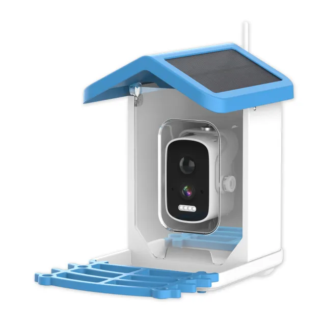 Intelligent Bird Feeding Recognition Solar HD Feeder Sky Blue - Shop at LoveMi