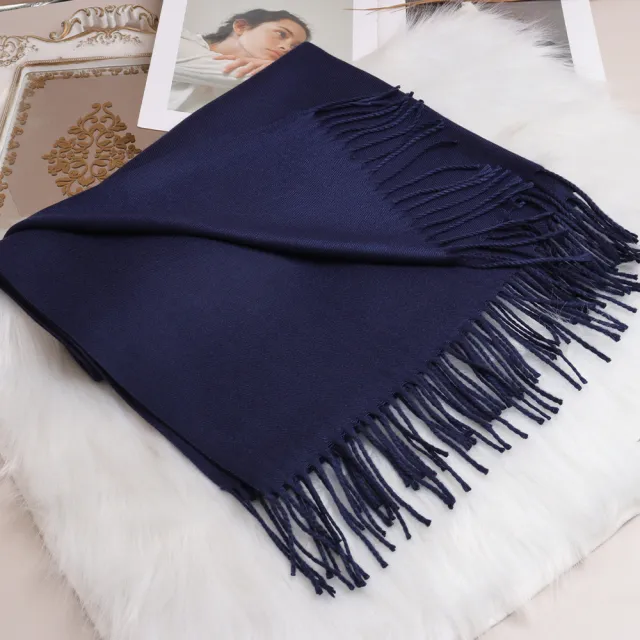 Women's Fashion Personalized Cashmere Shawl Scarf Blue - Shop at LoveMi