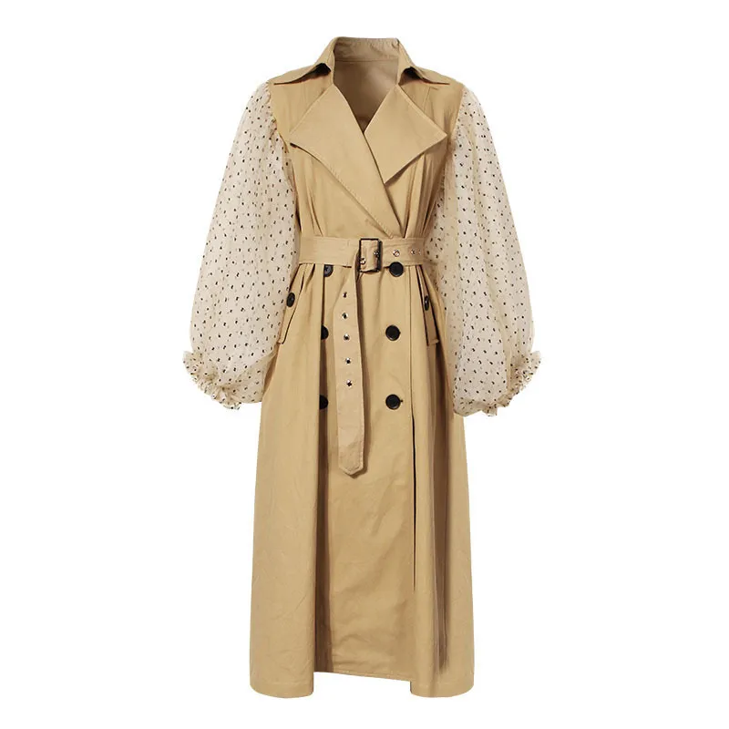 Coat And Trench Coat Women's Mid-length - Milk Tea