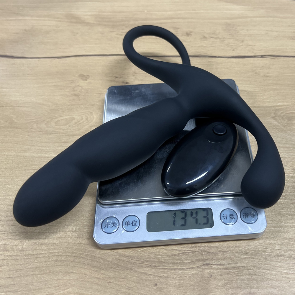 Rechargeable Black Warrior Button Vibration Massager Silicone Plug