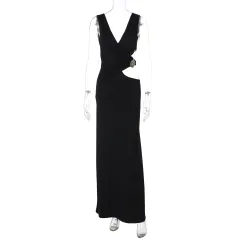 Fashion Sexy Cutout Sheath Women's Dress - Black - View 1