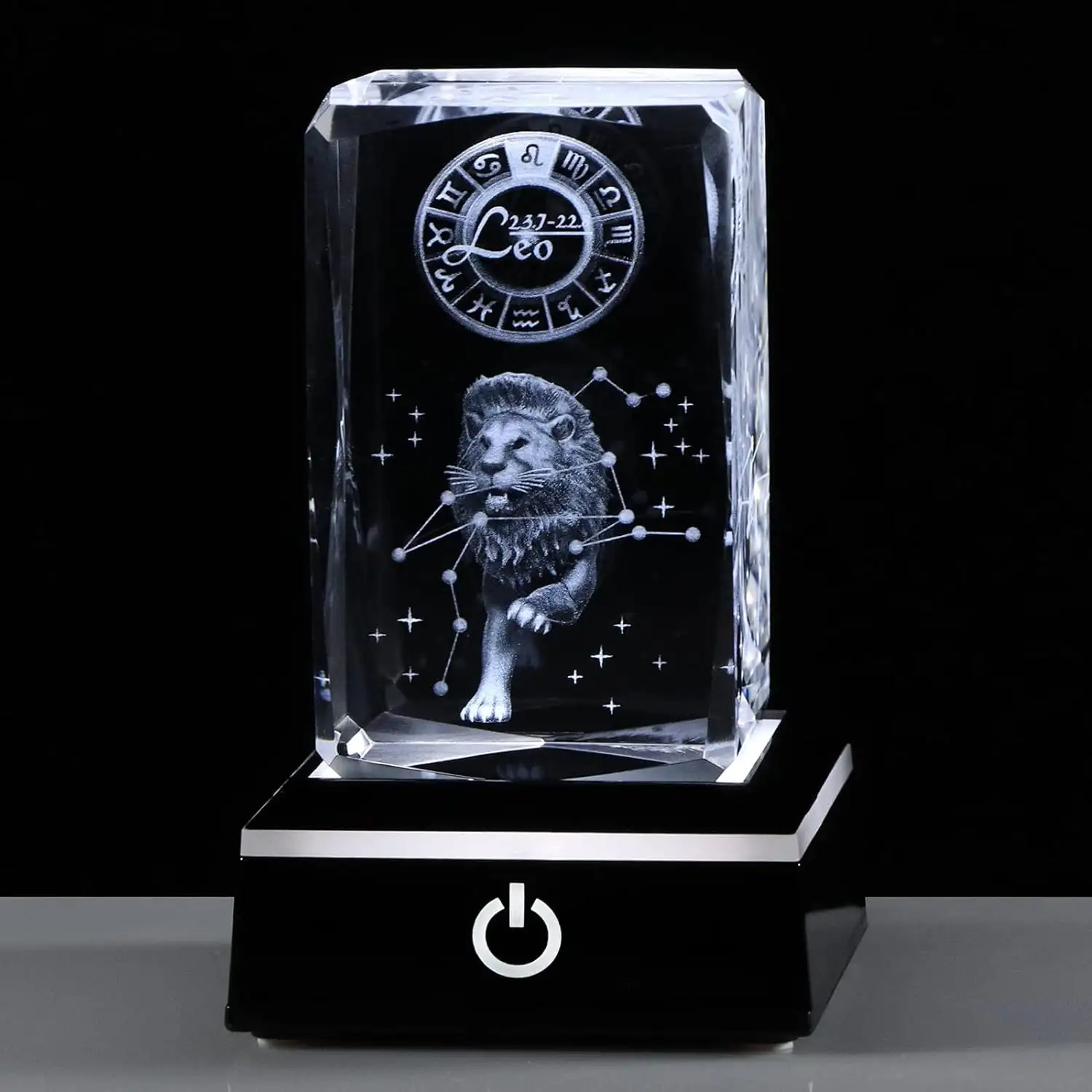 3D Desktop Ornament Night Light With Engraved Twelve Zodiac Signs