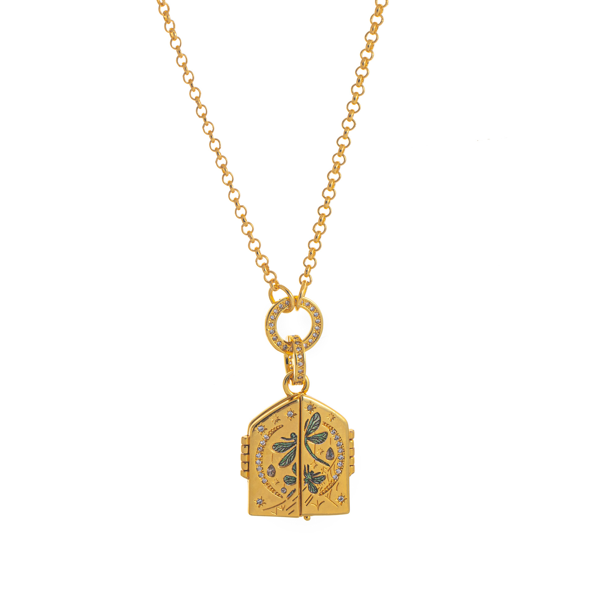 Rebirth Door Hand-Drawn Flower And Heart Pendant Sweater Chain - 7