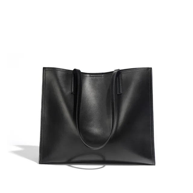 Women's Large capacity High grade One Shoulder Genuine Leather Handbag Black - Shop at LoveMi