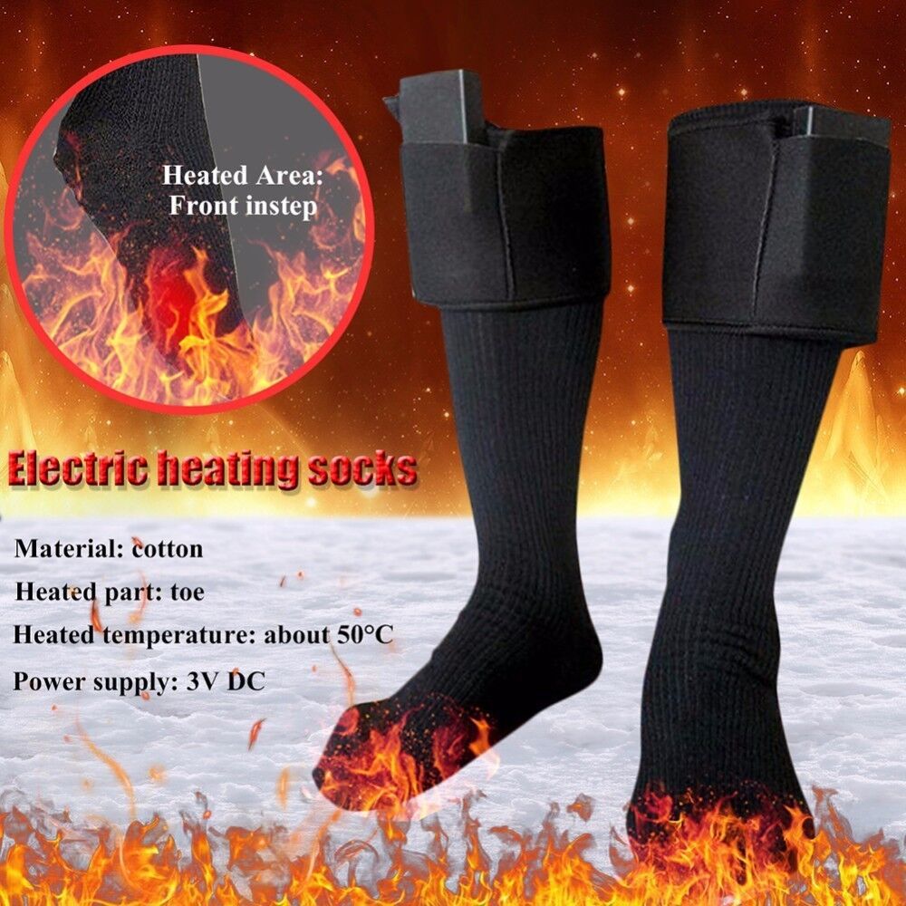 Title 4, Electric Heated Socks Battery Infrared Fever Me...