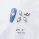 K9 Ultra-Shiny Flat-Back Rhinestones In White For Nail Art Decorations view 5