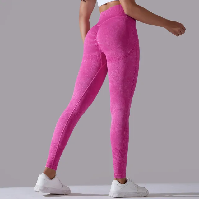Skinny Peach Hip Raise Yoga Pants 6635 Trousers Rose Red - Shop at LoveMi