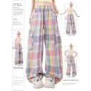 Purple Plaid Overalls