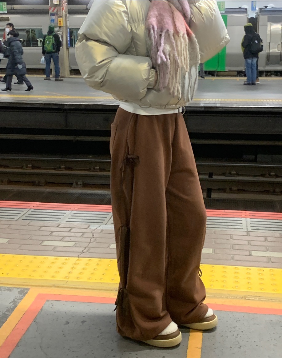 Side Bow Tie Sweatpants Sports