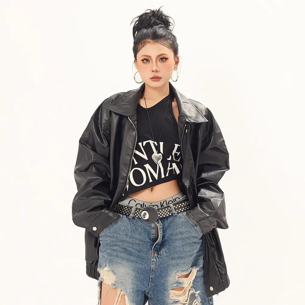 Punk Rock Motorcycle Leather Clothing for Men and Women