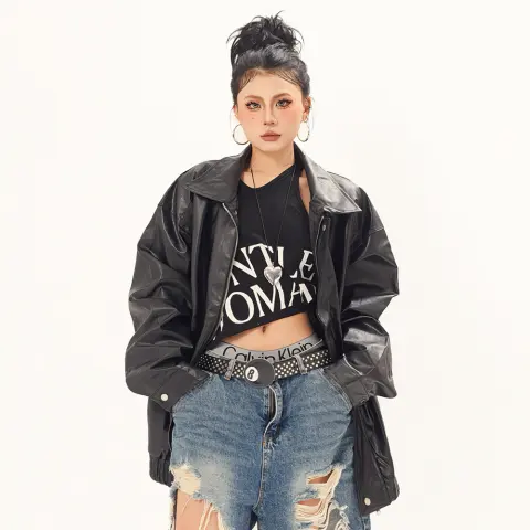 Punk Rock Motorcycle Leather Clothing for Men and Women