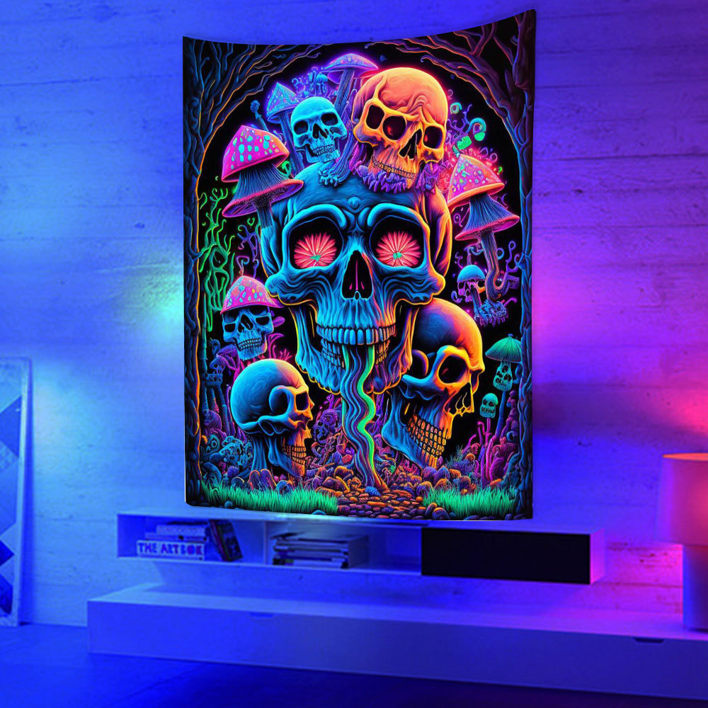 Skull Tapestry Wall Hanging, picture 3 of 12