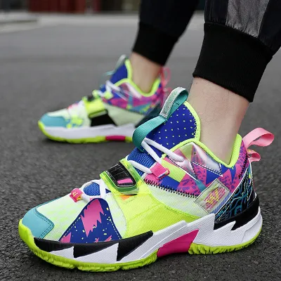 Autumn Flying Surface Woven Youth Basketball Shoes