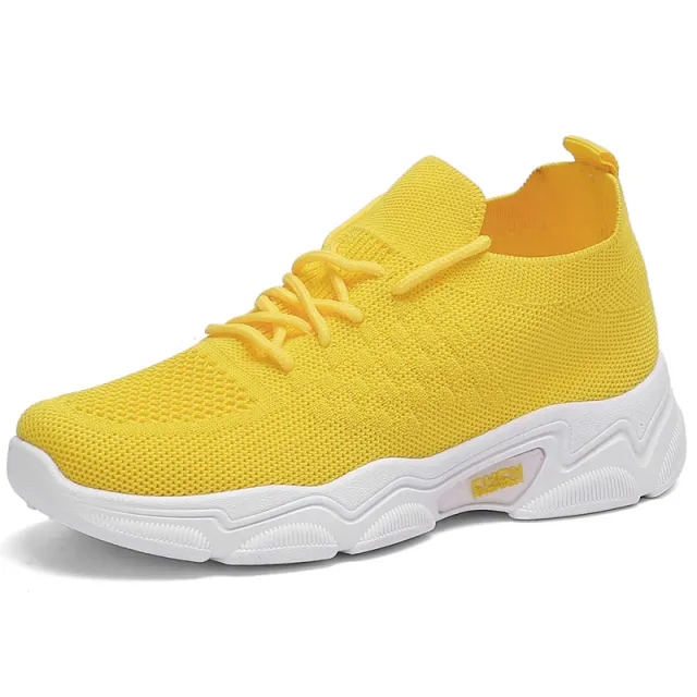 Student Casual Sneaker Thick Bottom Female Yellow - Shop at LoveMi