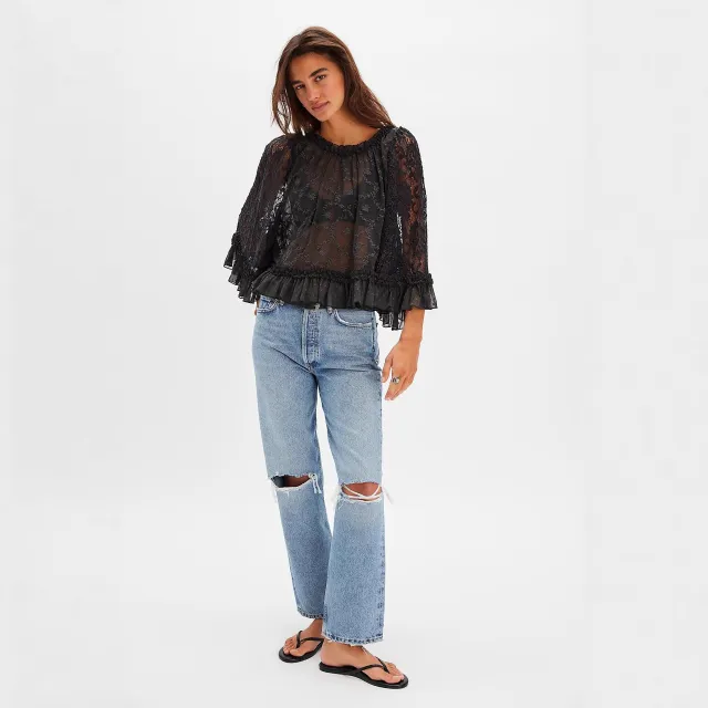 Women's All match Lace Hollow Sun Protection Clothing Black - Shop at LoveMi
