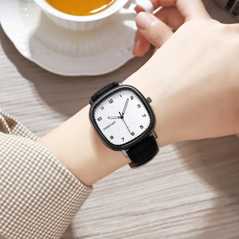 Casual Digital Exam Quartz Suede Belt Student