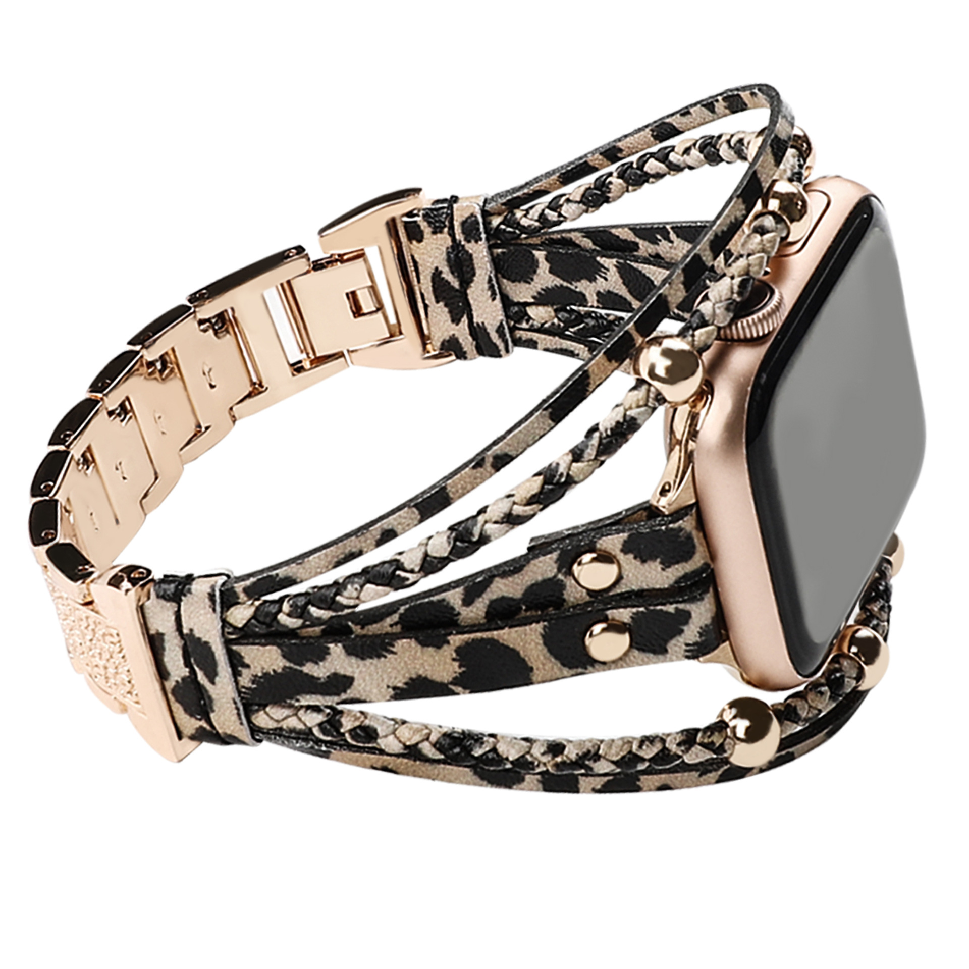 Leopard Print & Rose Red Gold