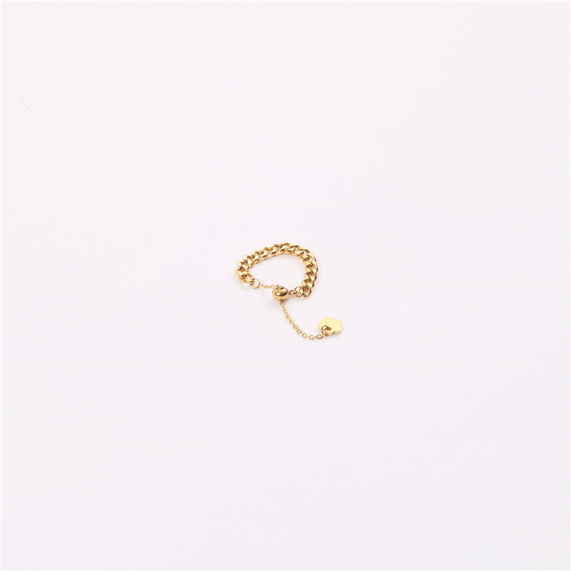 European And American Simple Thick Chain Ring Female Ins Online Influencer Fashion Temperament Pull Adjustable