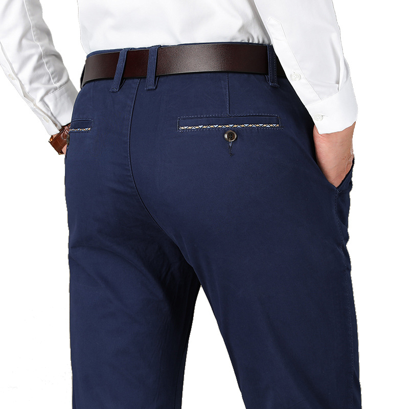 Elastic Mens Casual Pants For Fall And Winter