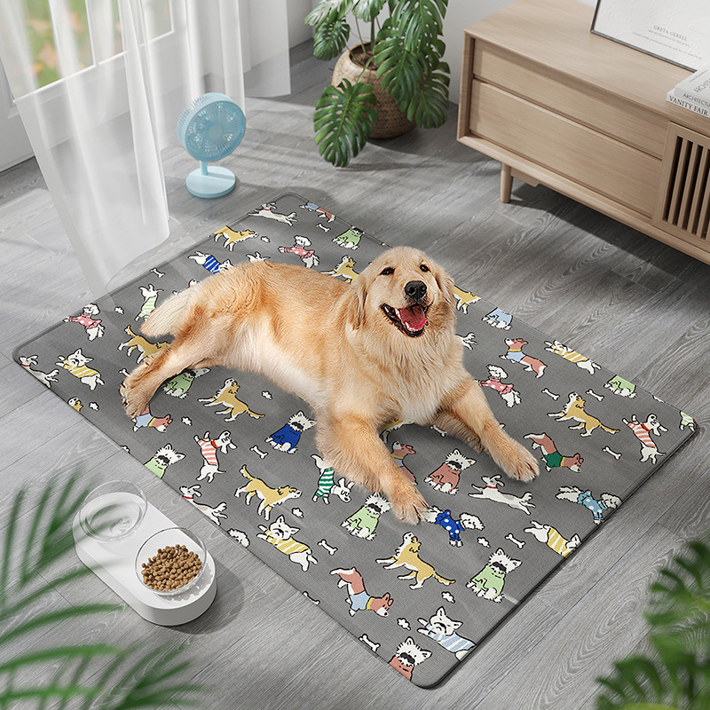 Durable Chew-resistant Moisture-proof Ice Silk Dog Bed