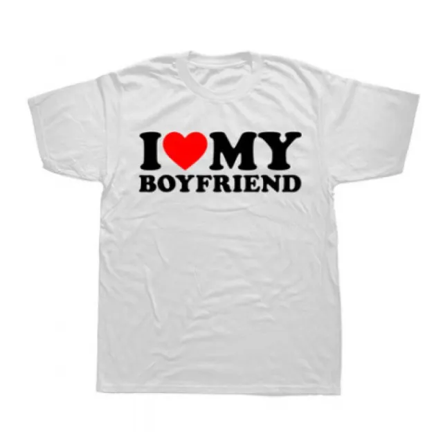 I Love My Girlfriend Men's Valentine's Day Funny T shirt Boy White - Shop at LoveMi