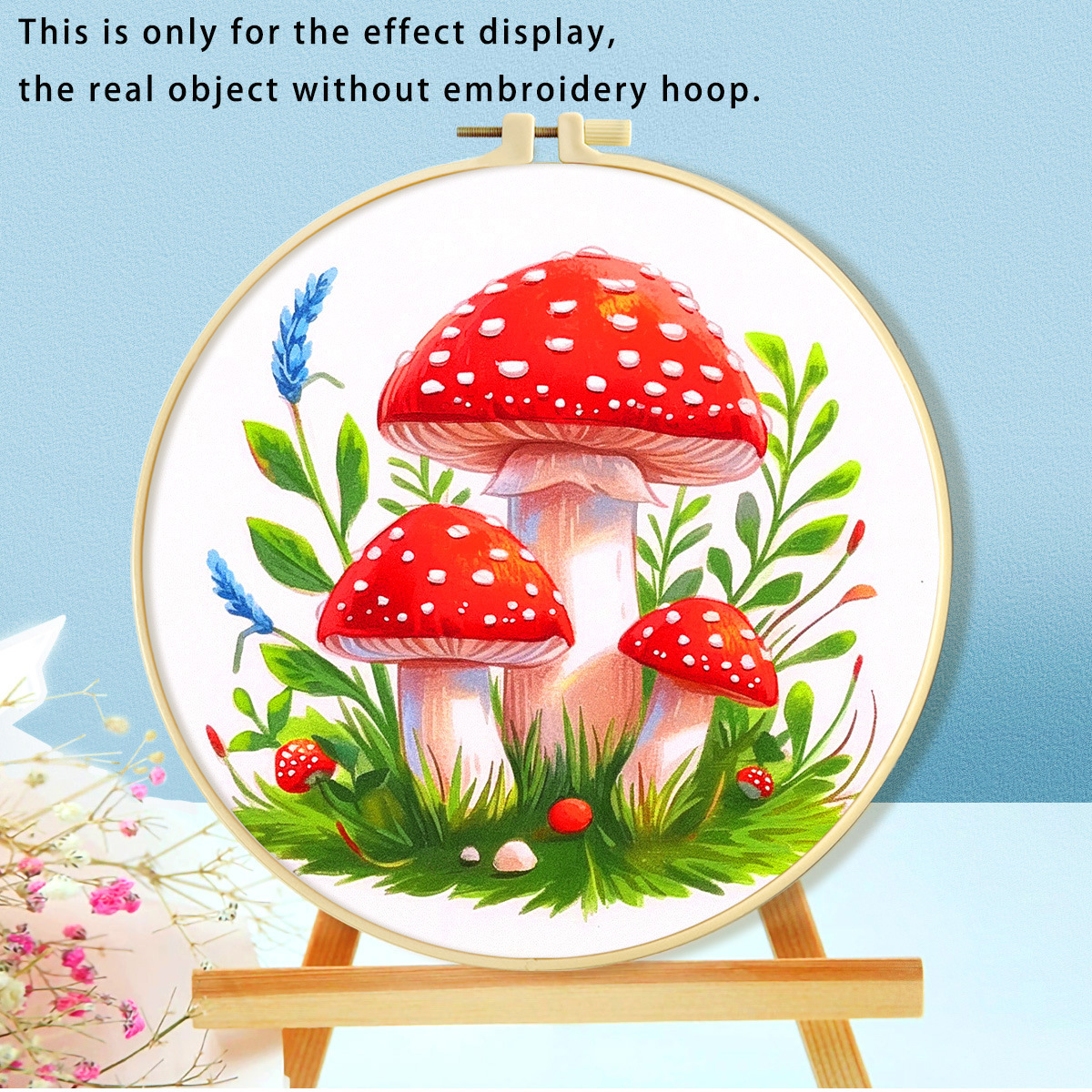 Mushroom Embroidery Handmade Material Package DIY Kit