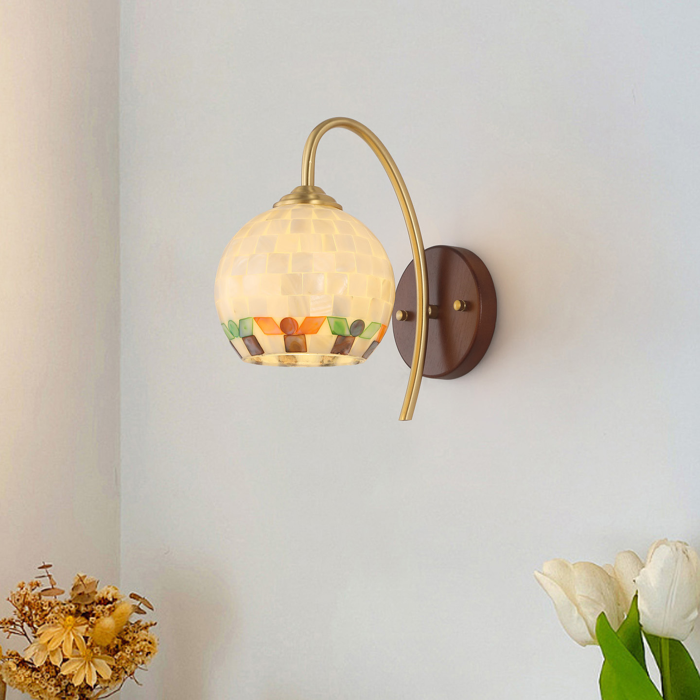 Colored Glass Wall Lamp