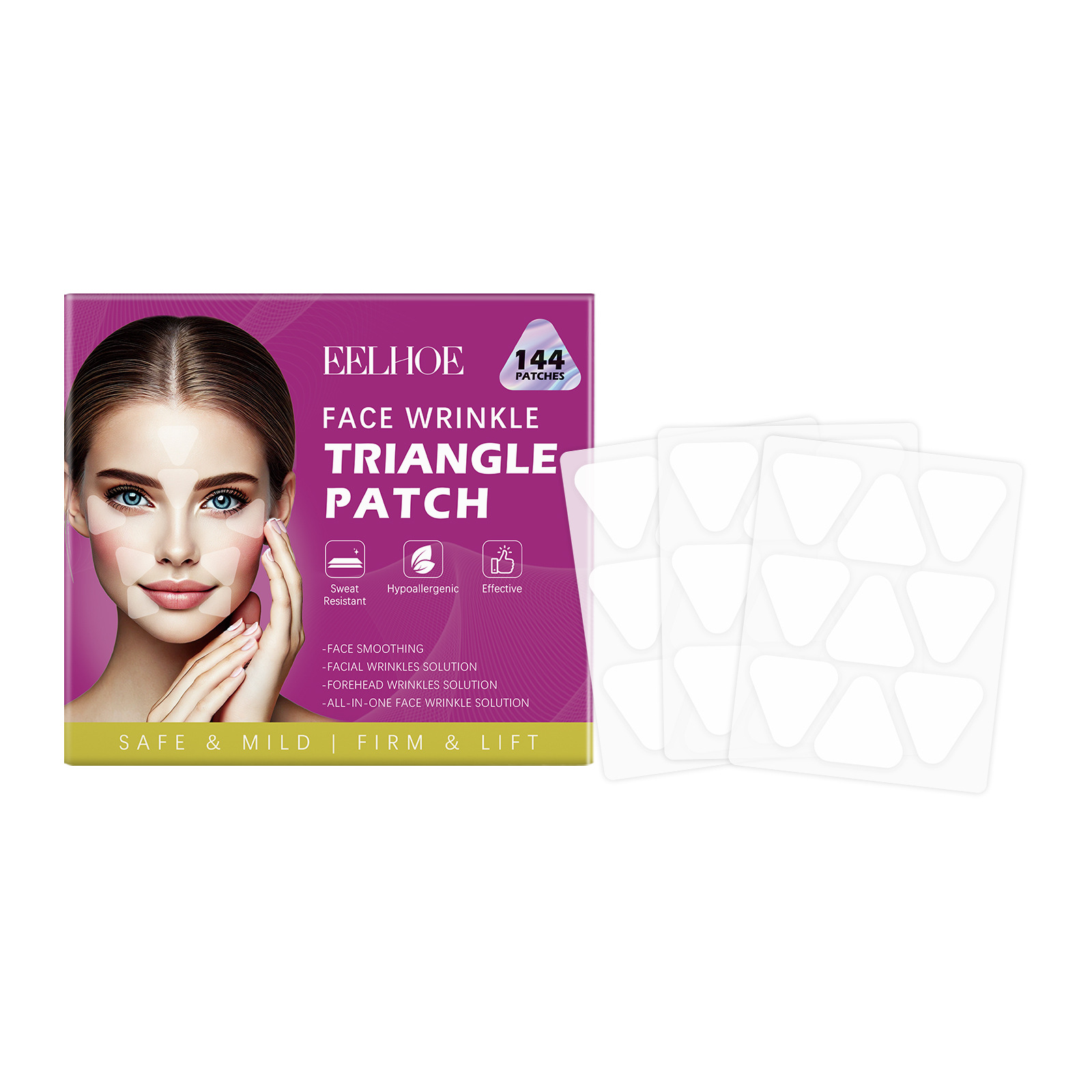 Facial Skin Fine Lines Nursing Adhesive Bandage 144 Patches - Shop at LoveMi