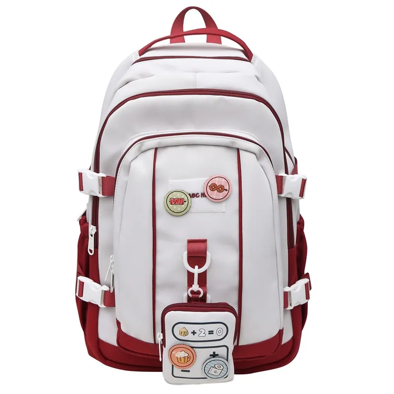 Large Capacity Fashion All-match Travel Backpack - Red