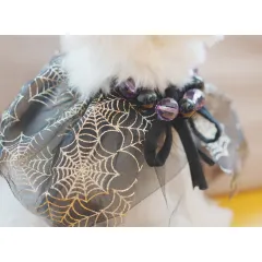 Halloween Dog Holiday Supplies Pet Spider Hat Cat Bib Shawl - L Size Spider Web Shawl - View 1