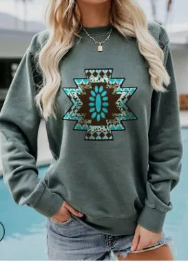 Spring And Autumn Leisure Printed Round Neck Long Sleeve Figure 3 - Shop at LoveMi