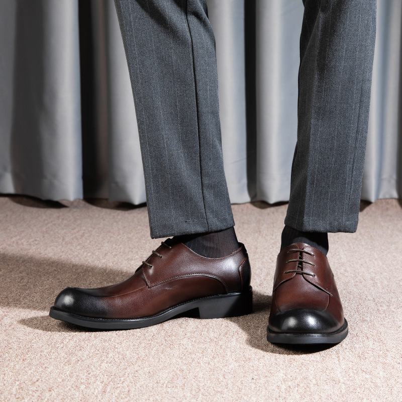 Genuine Leather Breathable Business Mens Large-Size Shoes