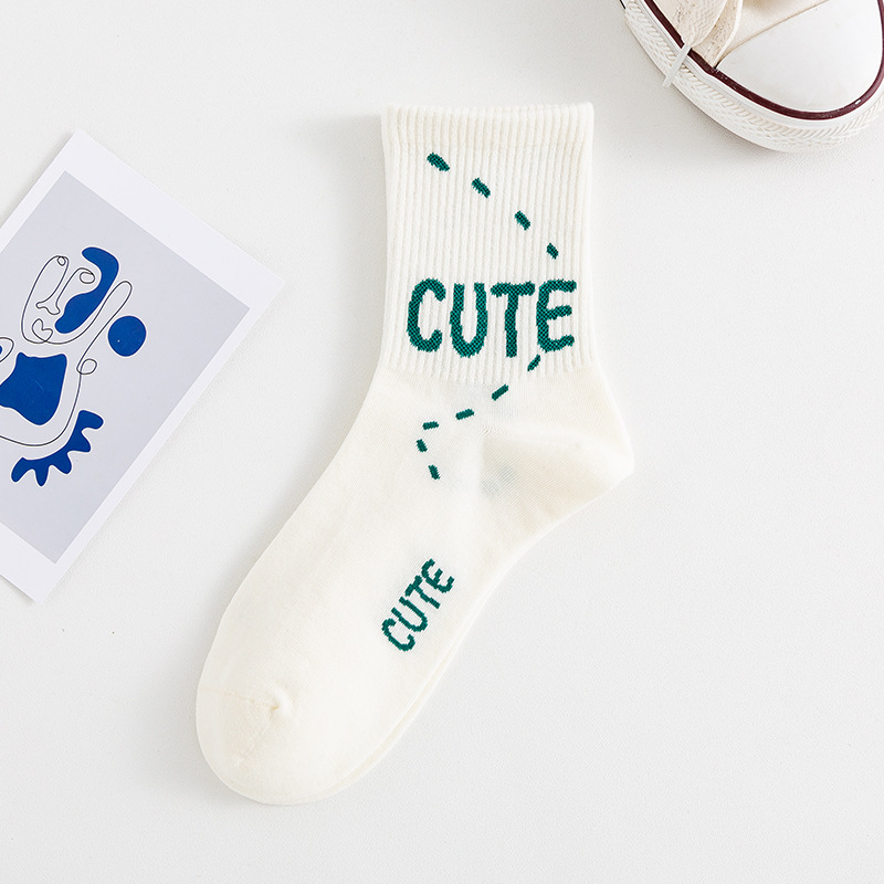 Women's New Mid-calf Cartoon Cotton Socks