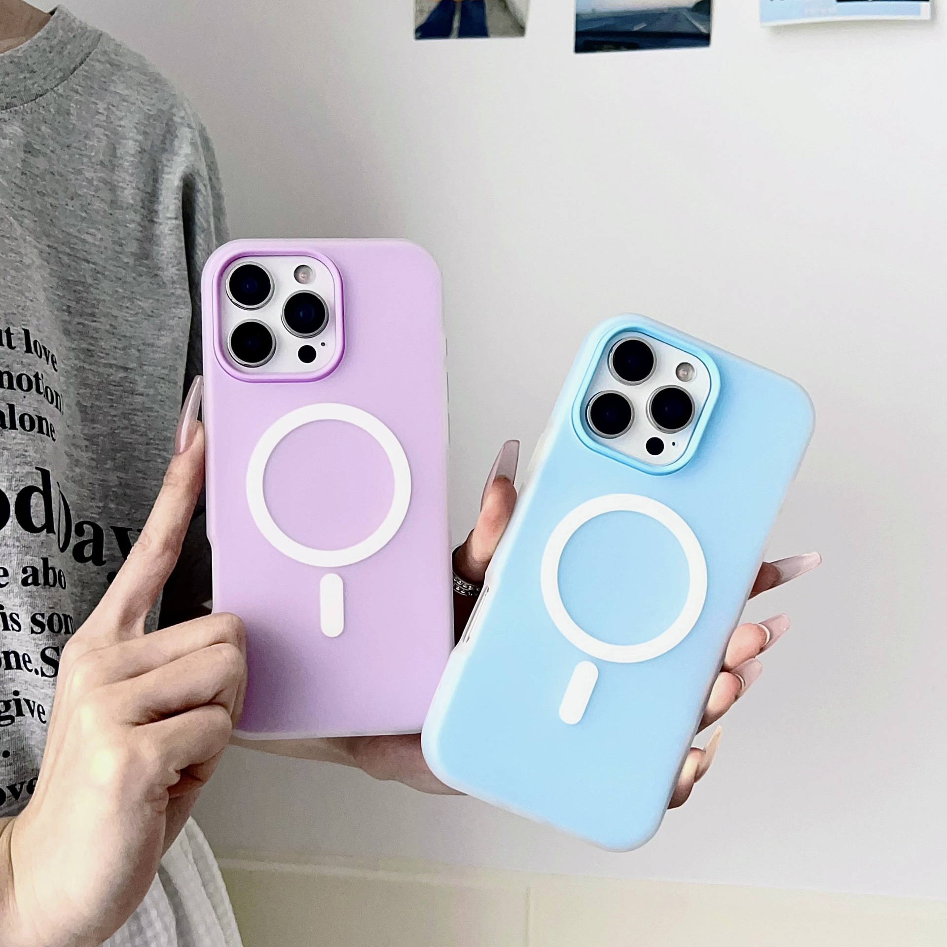 Funda Magnética de Gel para Teléfono - Protección de Color Sólido - imagen 1