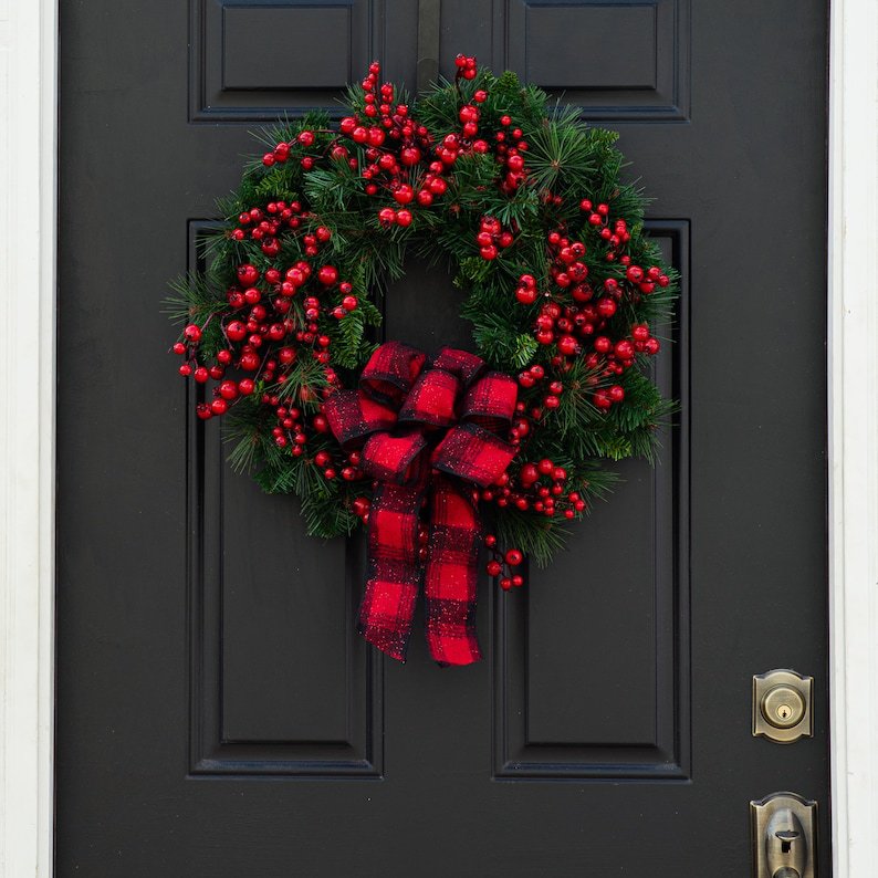 Title 2, Red Berry Garland Hanging Garland Festival Wall...