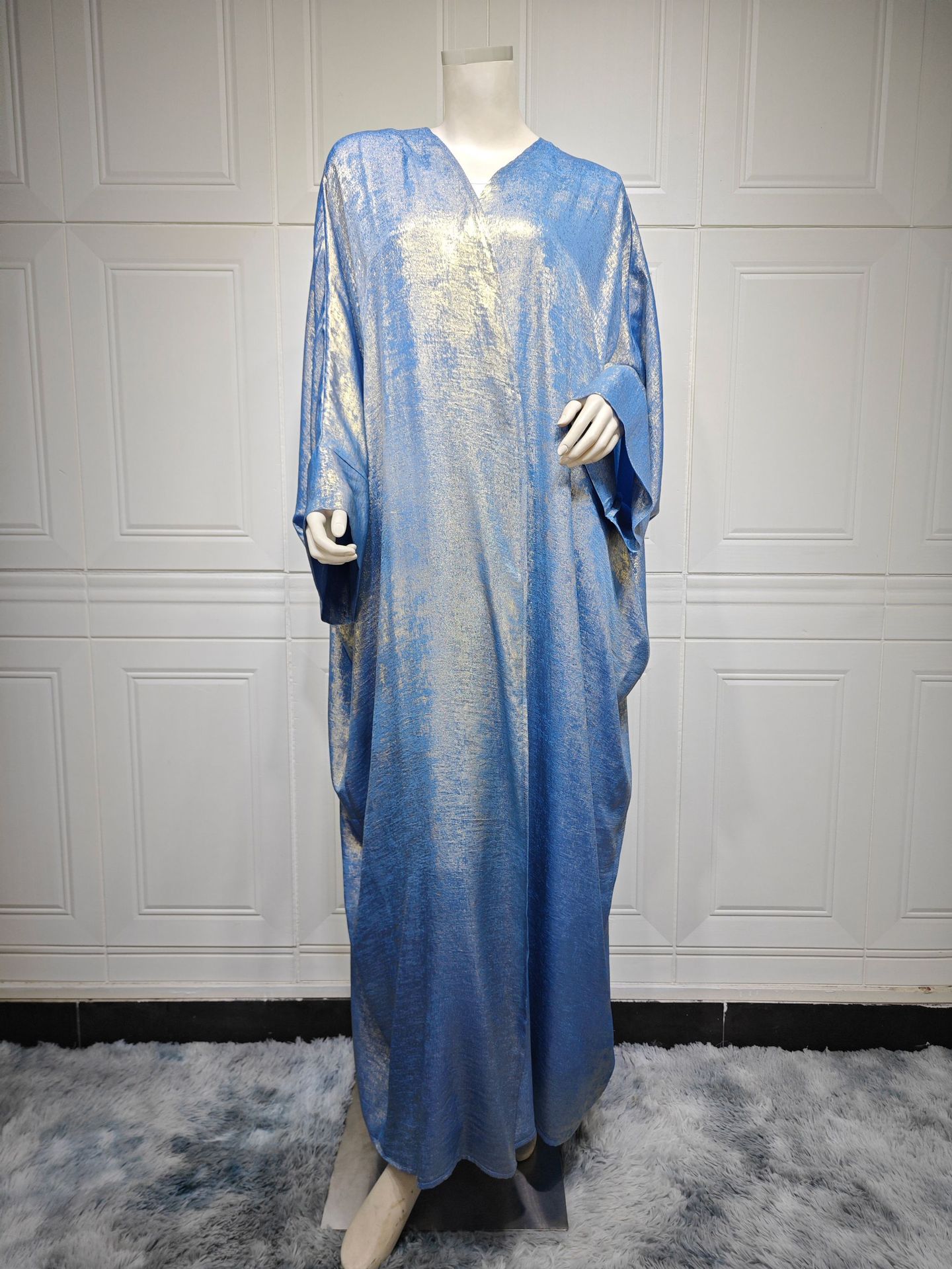Muslim Fashion Bronzing Robe Abaya Outer Wear - Picture 13 of 16