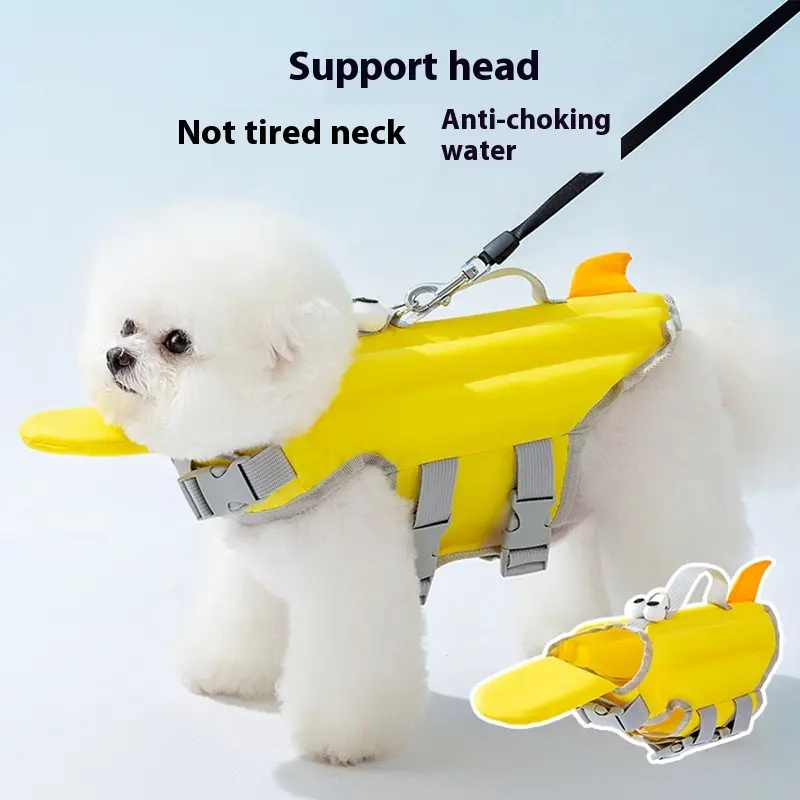 Dog Swimsuit Big Eyed Cute Life Jacket Summer Swimming
