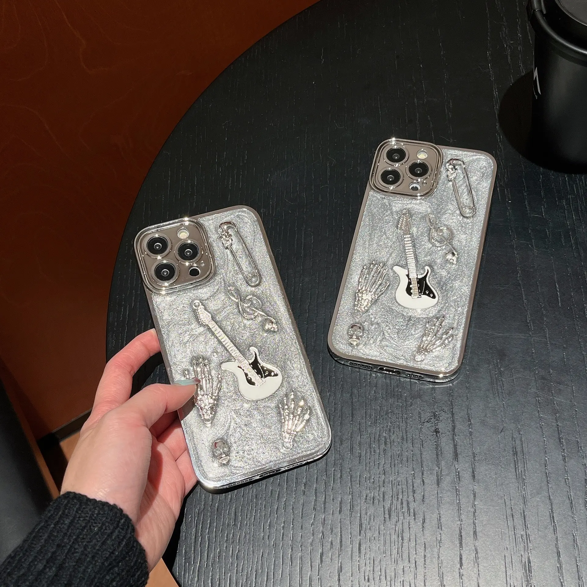 Cement Gray Metal Guitar Electroplating Protective Cover
