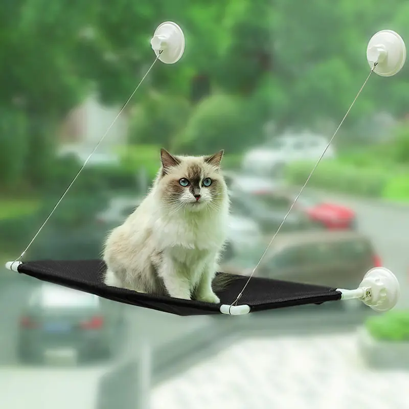 New Suction Cup Cat Hammock Foldable Hanging