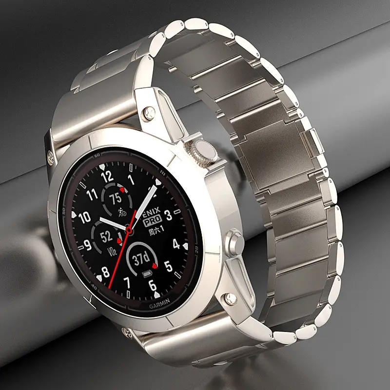 Magnetic Buckle Three-bead Pure Titanium Strap