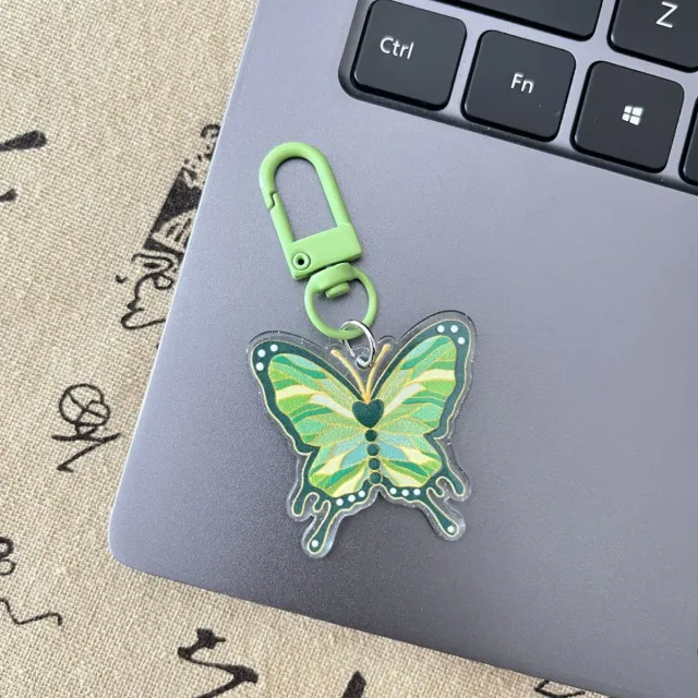 Keychain Pendant Mobile Phone Charm Girl Double sided Green - Shop at LoveMi
