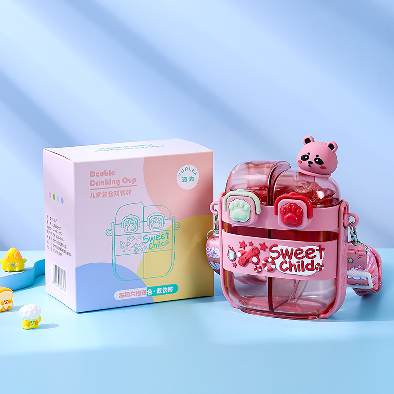 Plastic Double Drink Children's Cups Good-looking Creative