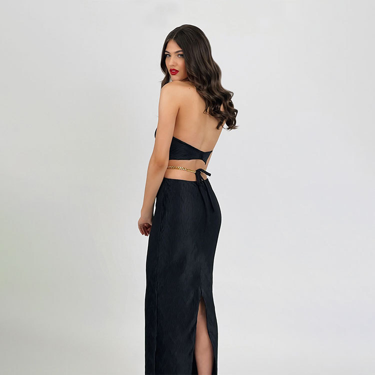 Halter Lace-Up Sleeveless Dress, picture 3 of 9